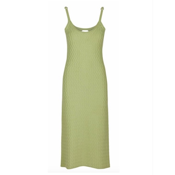 House of Sunny Dresses & Skirts - HOUSE OF SUNNY POINT BREAK KNIT MIDI DRESS GREEN
